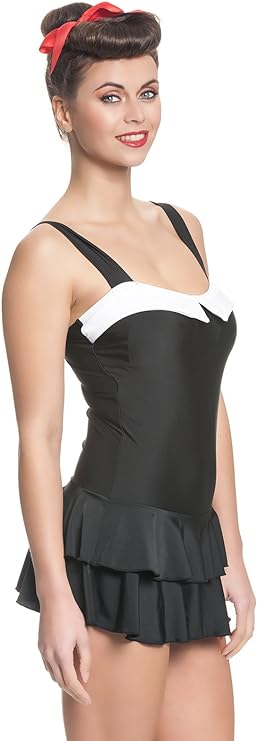 Bañador estilo años 60 de Pussy Deluxe, negro