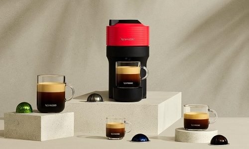Krups Nespresso VERTUO Pop XN9205 - Cafetera de cápsulas, máquina de café expreso, 4 tamaños tazas, tecnología Centrifusion,