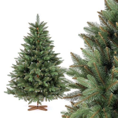 Árboles Artificiales Navideño con soporte de madera Nortmanntanne de Fairytrees.