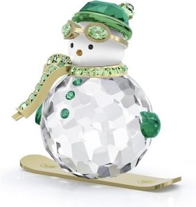 Swarovski Holiday Cheers Muñeco de Nieve Dulcis, Verde